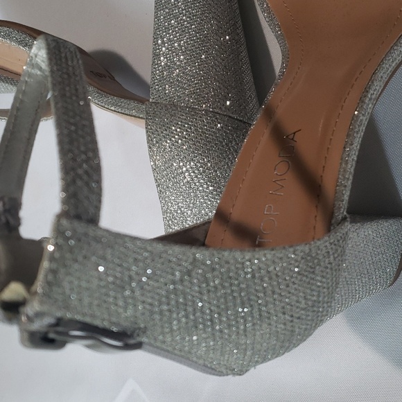 Silver Open Toe Heels - Picture 7 of 13